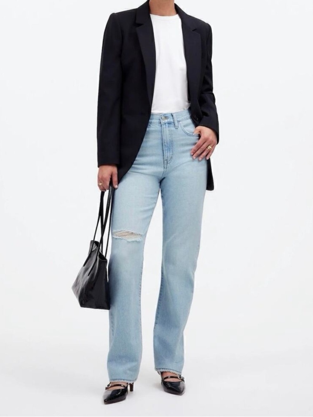 NWT Madewell The Tall '90s Straight Jean High Rise Semmes Wash Size 26 Tall
